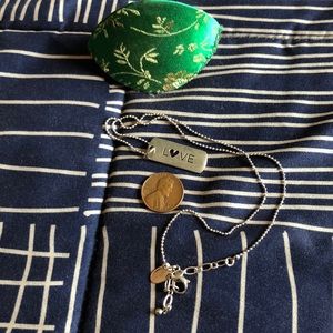 Origami Owl love necklace w fortune cookie holder